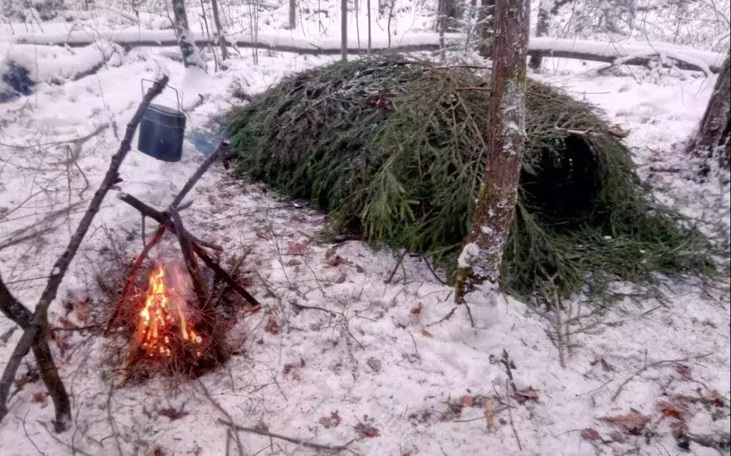 Зимнее убежище для выживания
