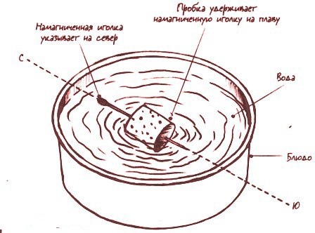 Как сделать компас из иголки и воды
